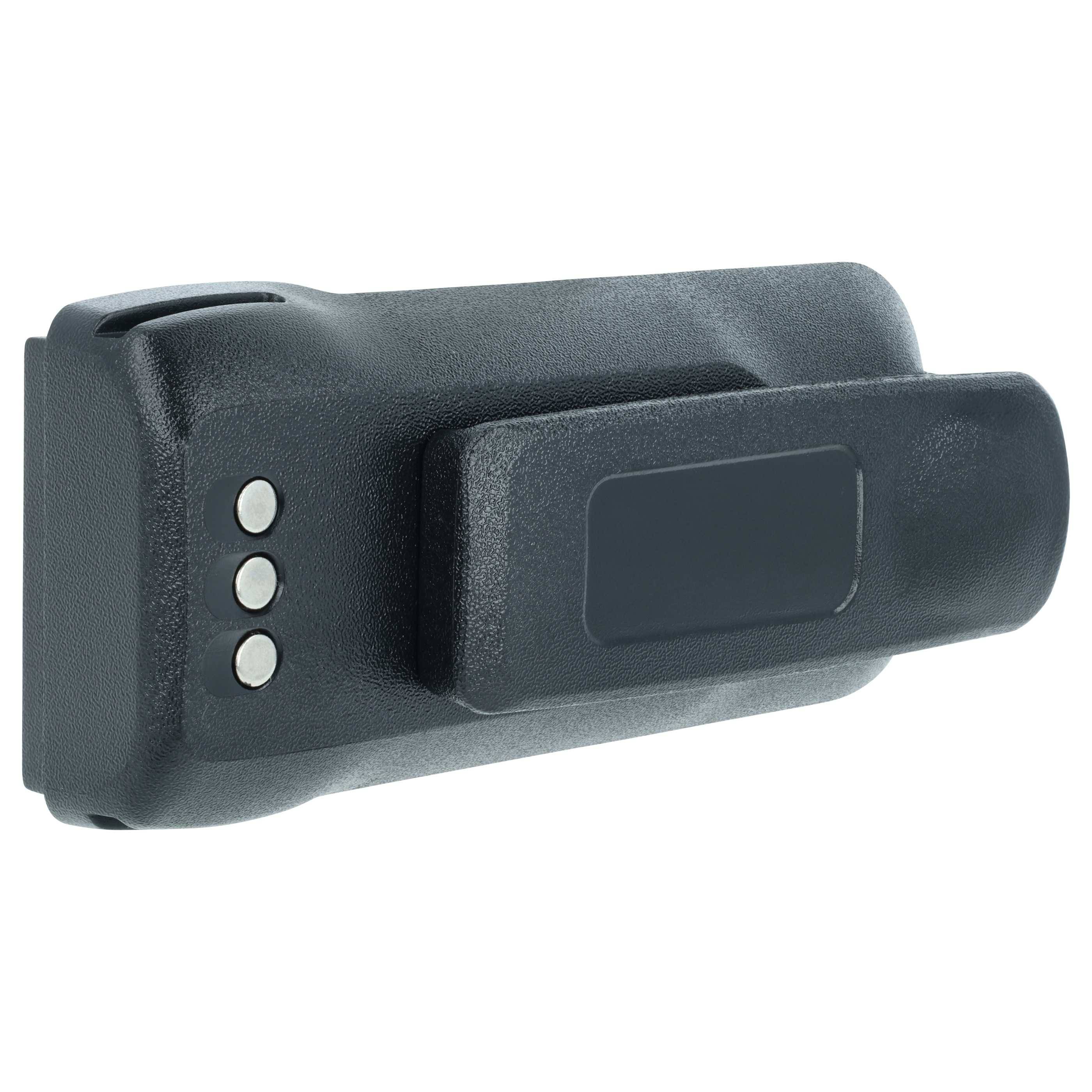 vhbw 5x Akku Ersatz für Motorola PMNN4600A, PMNN4598A für Funkgerät, Walkie Talkie (2600 mAh, 7,4 V, Li-Ion) + Gürtelclip