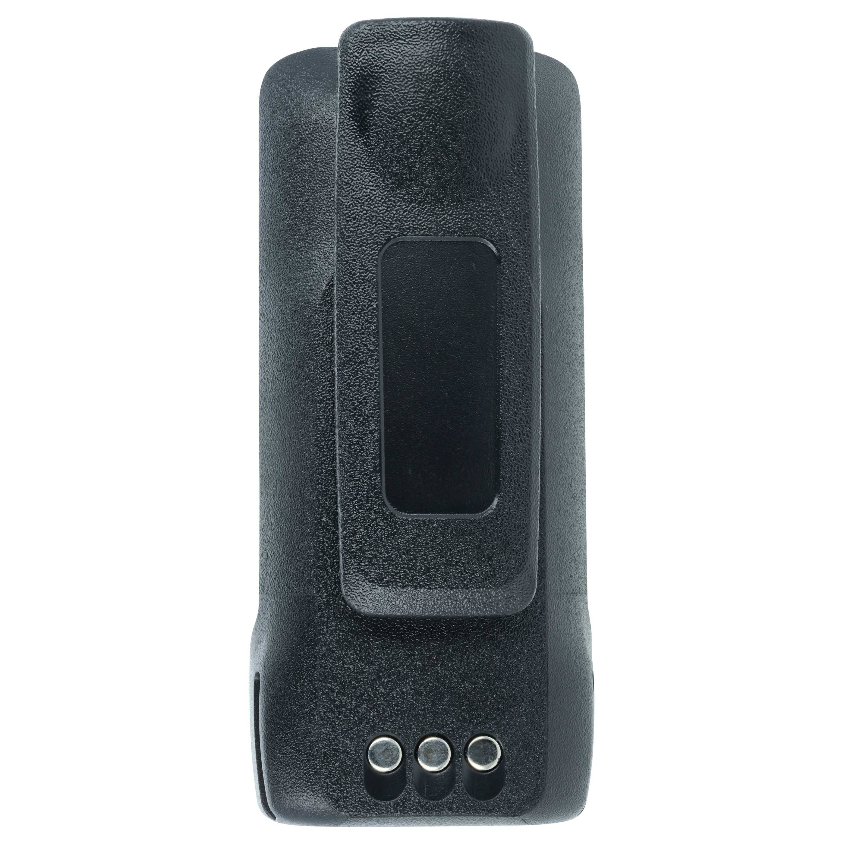 vhbw 5x Akku Ersatz für Motorola PMNN4600A, PMNN4598A für Funkgerät, Walkie Talkie (2600 mAh, 7,4 V, Li-Ion) + Gürtelclip
