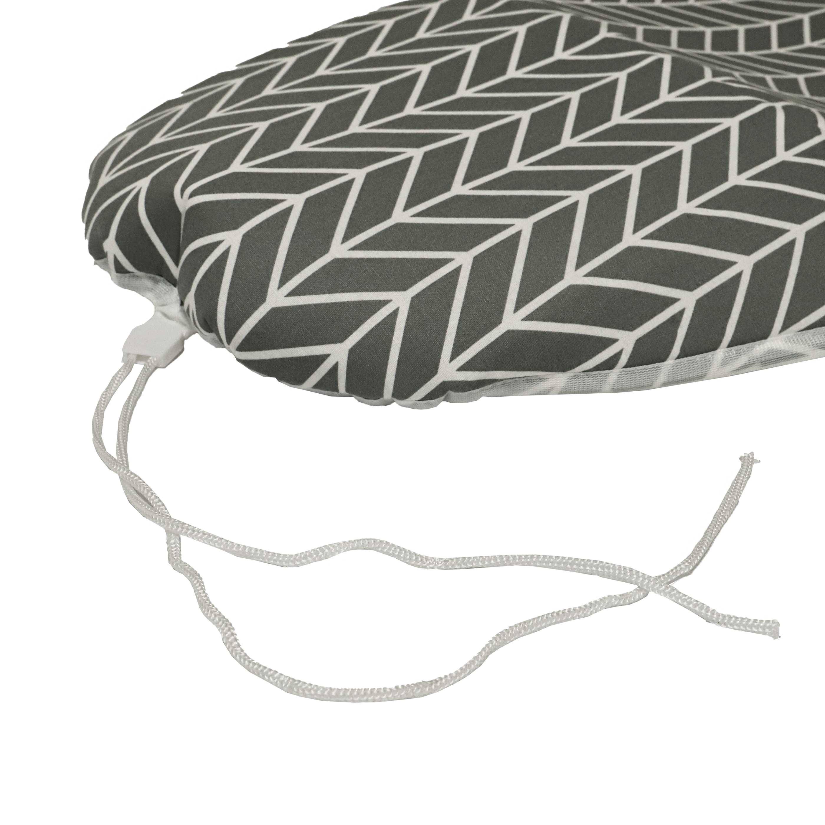 vhbw Bügeltischbezug kompatibel mit Leifheit Air Board Deluxe M, Air Board Compact Plus Bügelbrett, Bügeltisch - Bügelbrettbezug Grau Weiß