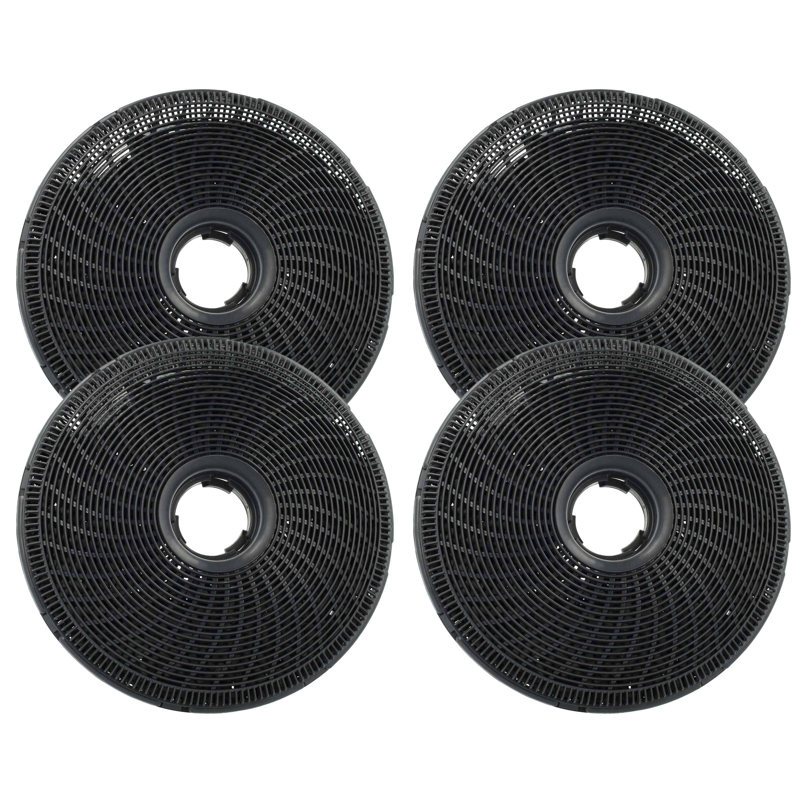 vhbw 4x Aktivkohlefilter kompatibel mit AEG DVE5971HB, DVE5971HG, DVS567AHG, DVS597AHG, GD5975V, GD5675V, GD5870V Dunstabzugshaube