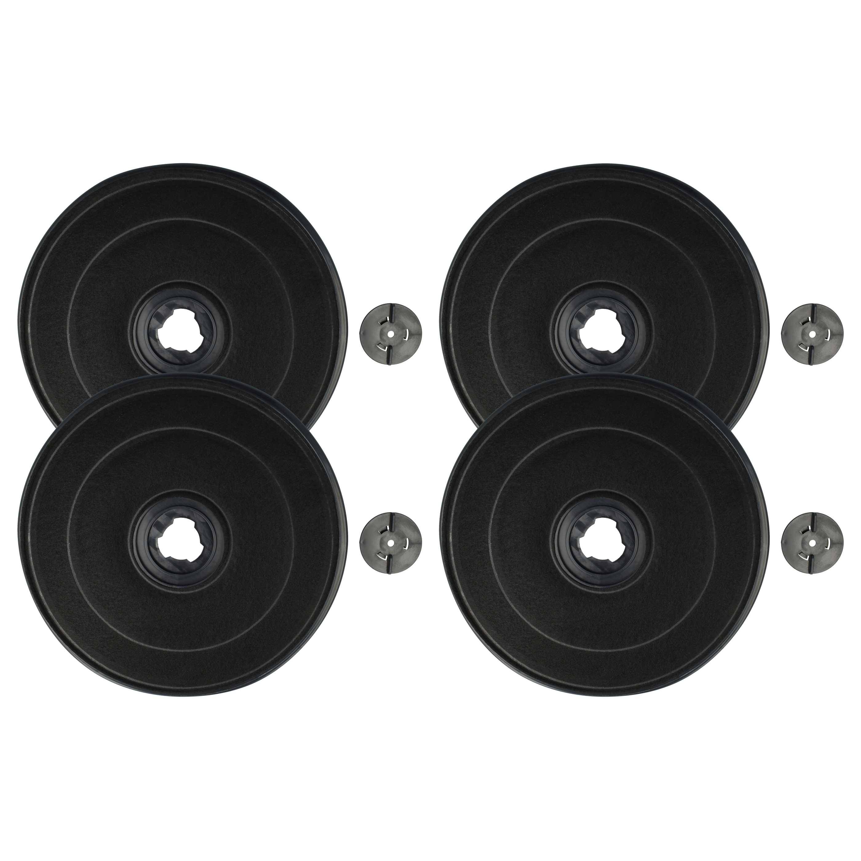 vhbw 4x Aktivkohlefilter Ersatz für Electrolux/Zanussi MCFE42, MCEF03 für Dunstabzugshaube - 2,3 cm