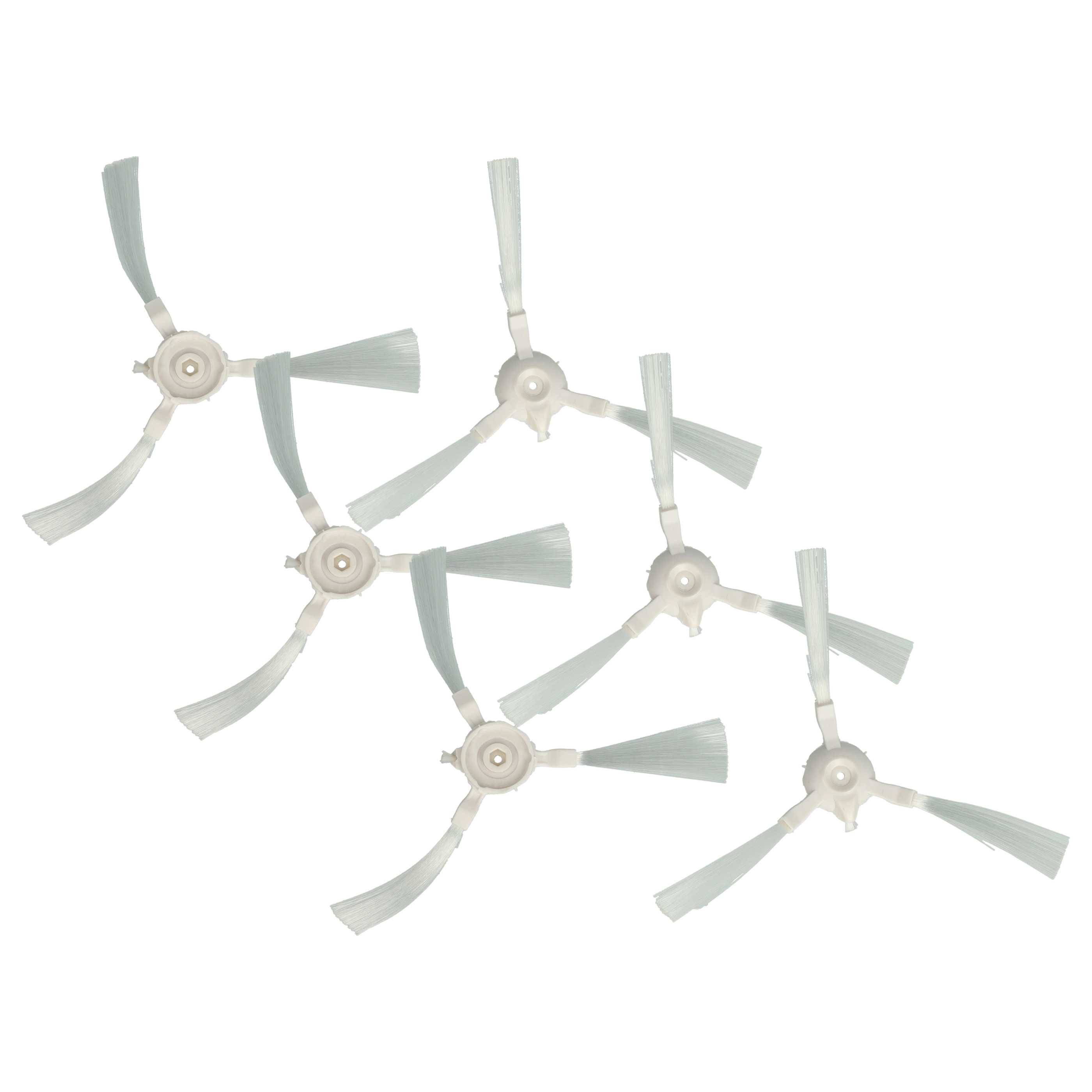 vhbw 6x Seitenbürste kompatibel mit Rowenta X-plorer Serie 45 Aqua RR8275, RR8275WH, RR6875 Saugroboter - Reinigungsbürsten Set, grau / blau