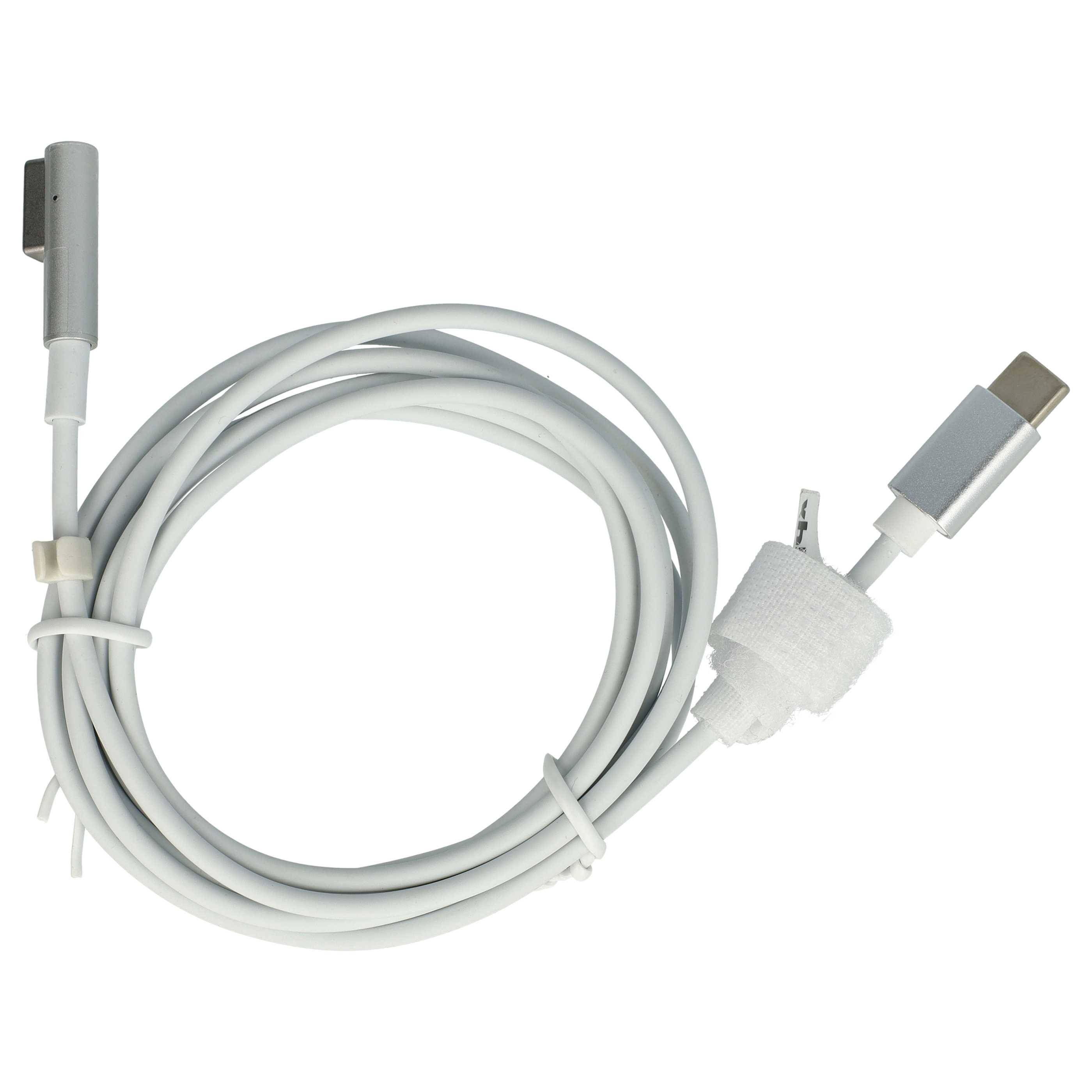 vhbw Adapterkabel USB Typ C auf MagSafe 1 kompatibel mit Apple MacBook 13.3" MC240LL/A, 13.3" MB881LL/A Notebook, Laptop - 170 cm, 65 W, PVC