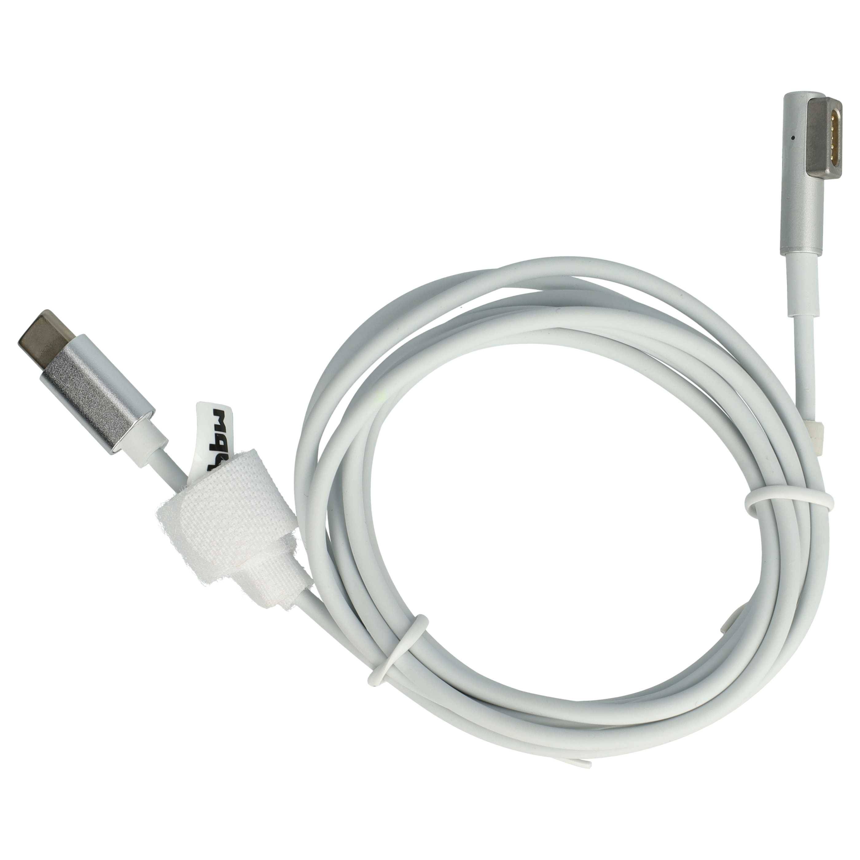 vhbw Adapterkabel USB Typ C auf MagSafe 1 kompatibel mit Apple A1278 | A1185, A1330, A1280, A1181, A1184 Notebook, Laptop - 170 cm, 65 W, PVC