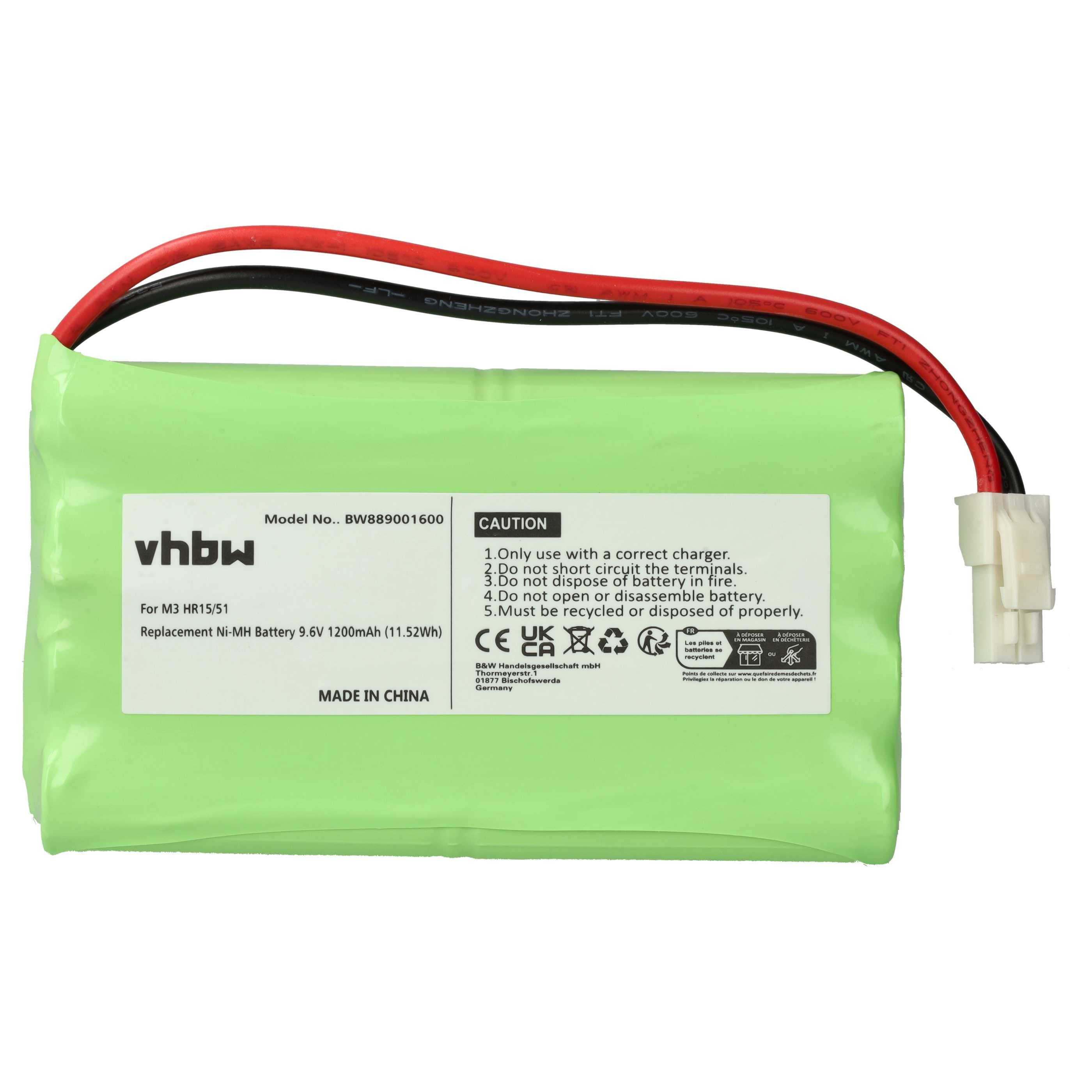 vhbw Akku kompatibel mit Polargos Easy Way 202, 201 Schiebetorantrieb Torantrieb Drehtorantrieb (1200 mAh, 9,6 V, NiMH)