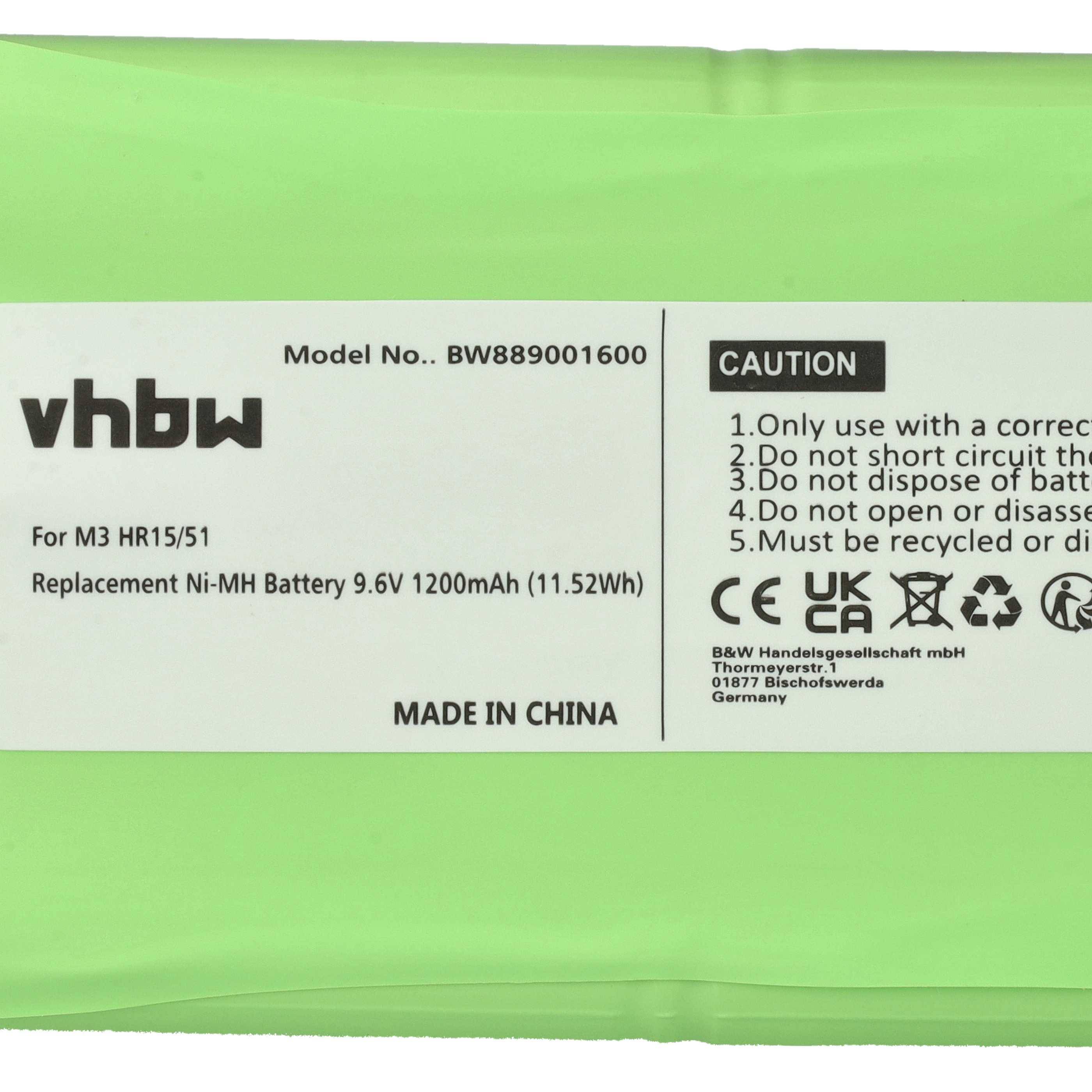 vhbw Akku kompatibel mit Polargos Simple Move 102, 101 Schiebetorantrieb Torantrieb Drehtorantrieb (1200 mAh, 9,6 V, NiMH)