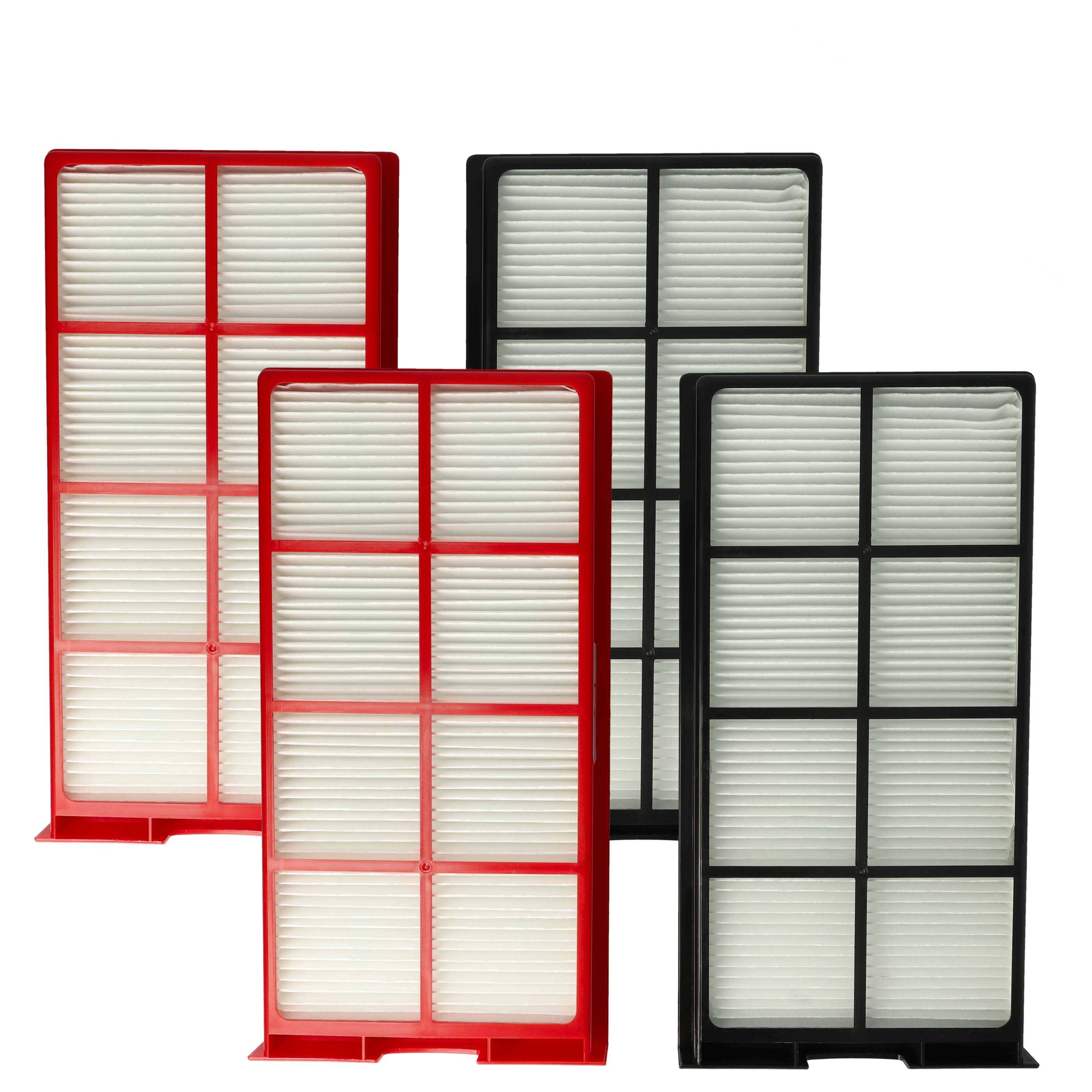 vhbw Filterset kompatibel mit Wernig G90-200 Lüftungsgerät | Luftfilter G4 / F7 (4 Stück), 29 x 15 x 5 cm, Weiß / Rot / Schwarz