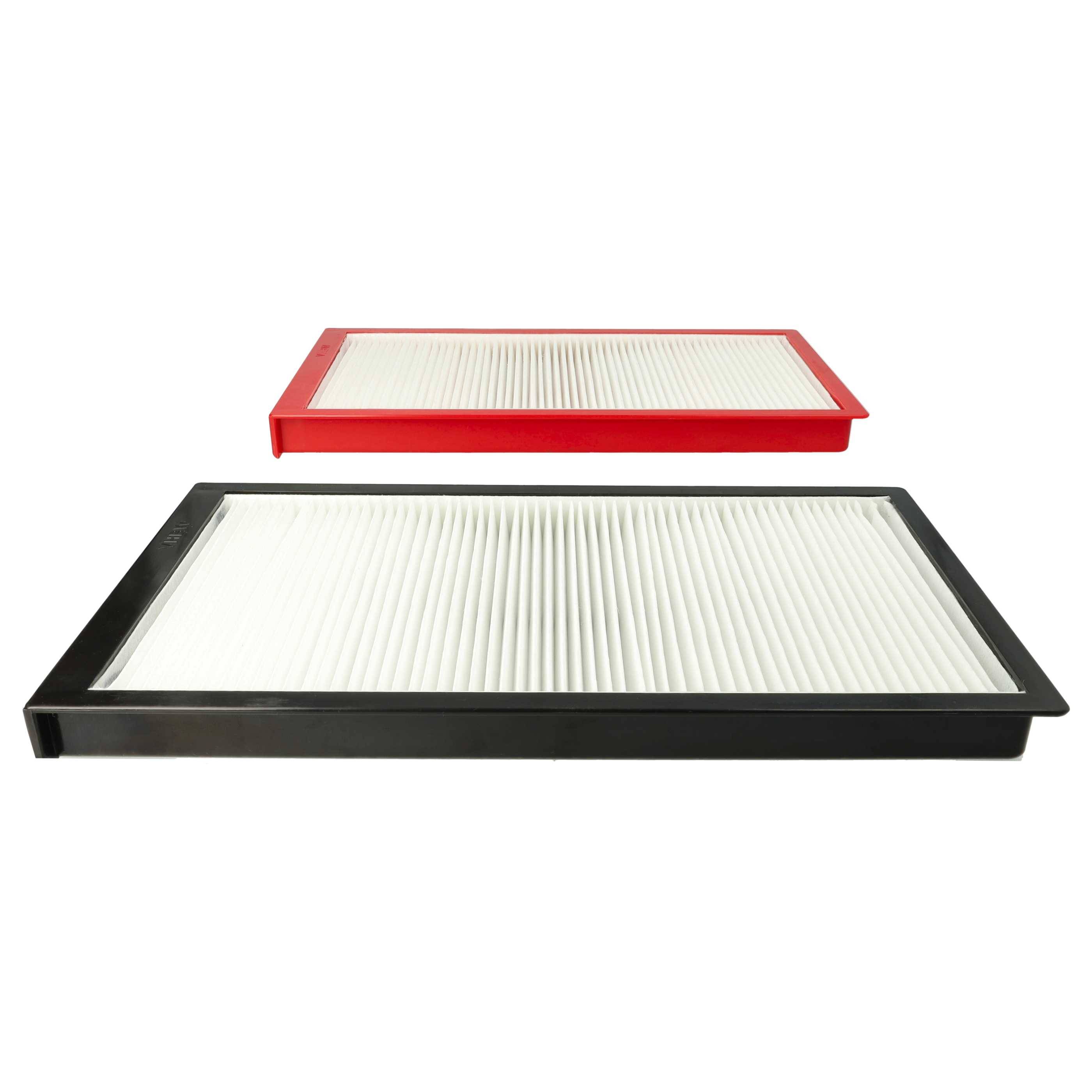 vhbw Filterset kompatibel mit Wernig ComfortVent G90-200 Lüftungsgerät - Luftfilter G4 / F7 (4 Stück), 29 x 15 x 5 cm, Weiß / Rot / Schwarz