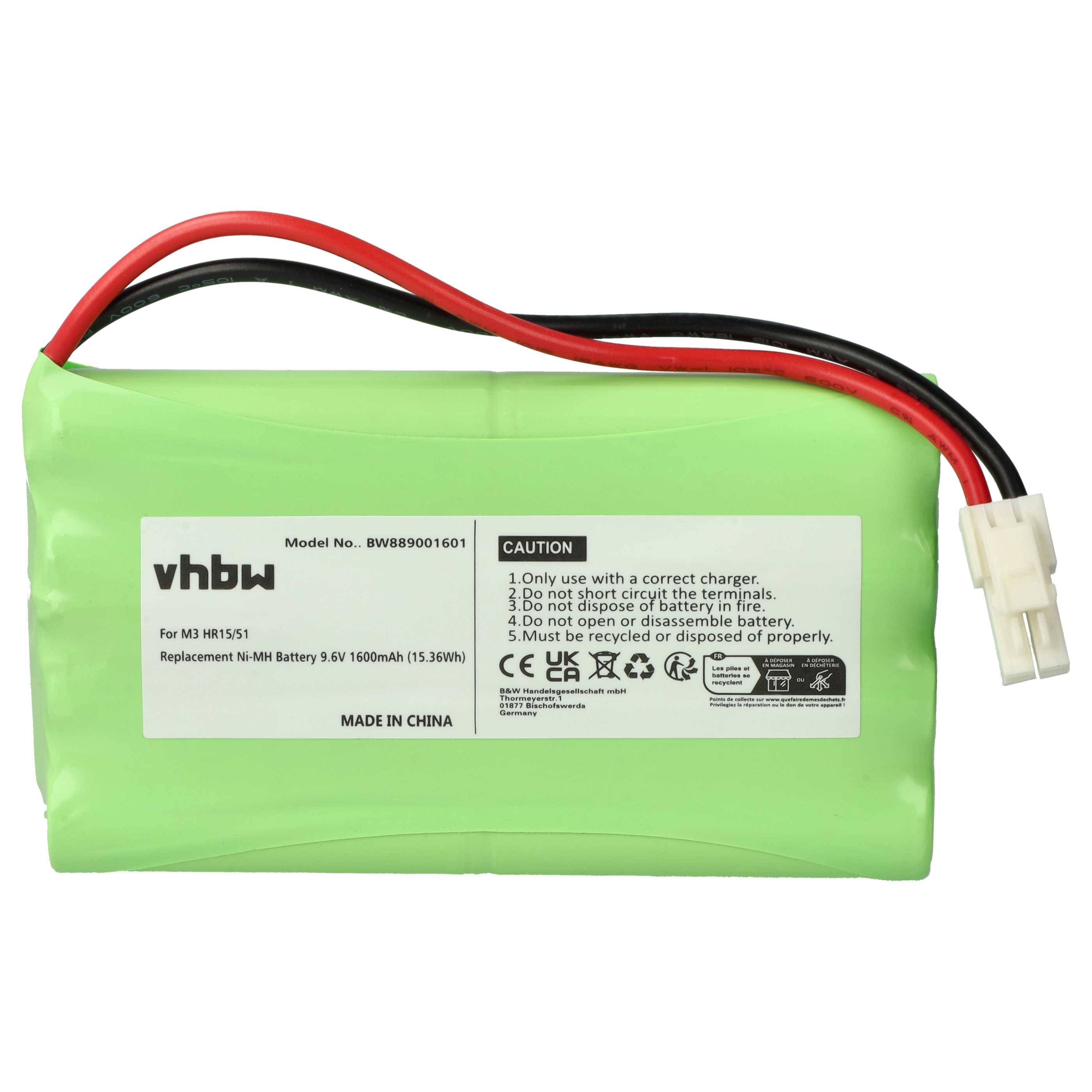 vhbw Akku kompatibel mit Somfy Dexxo Pro 800 io, Pro 1000 3S io Schiebetorantrieb Torantrieb Drehtorantrieb (1600 mAh, 9,6 V, NiMH)