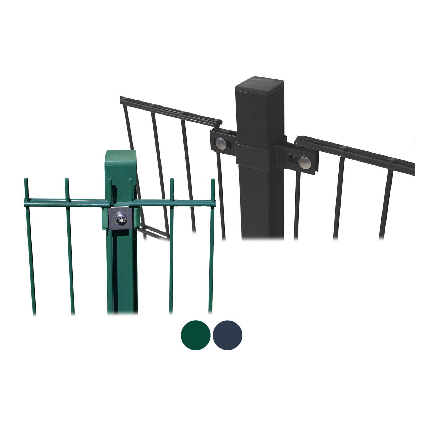 DOPPELSTABMATTENZAUN MORATA - Höhe / Menge: 1700 mm / 4 Pfosten, Farbe: Grün