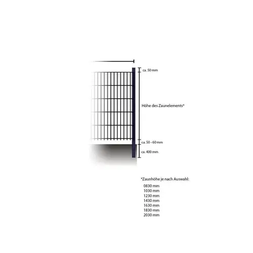 DOPPELSTABMATTENZAUN MORATA - Höhe / Menge: 1700 mm / 4 Pfosten, Farbe: Grün DOPPELSTABMATTENZAUN MORATA - Höhe / Menge: 1700 mm / 4 Pfosten, Farbe: Grün