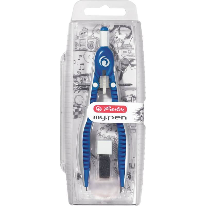 herlitz Schnellverstellzirkel my.pen, blau / weiß