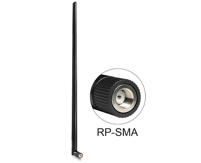 DELOCK WL-Antenne RP-SMA 9dBi Kippgelenk schwarz Multimedia-Technik Wireless Network