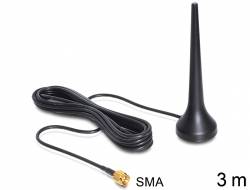 DELOCK GSM-Antenne SMA 2,0dBi Standfuß 3.00m Quadband Multimedia-Technik Wireless Network