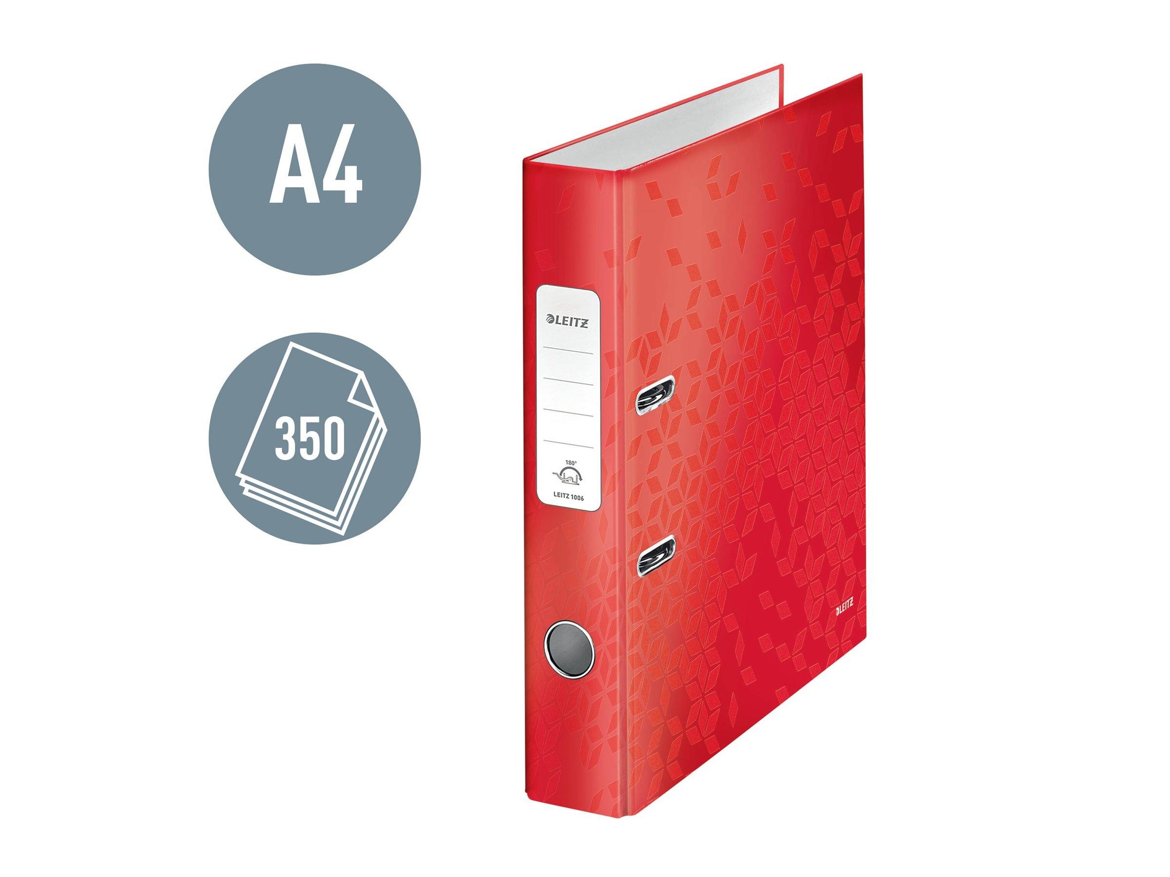ESSELTE LEITZ - Leitz 180° WOW - Aktenordner - Rückenbreite: 52 mm - für A4 (210 x 297 mm)