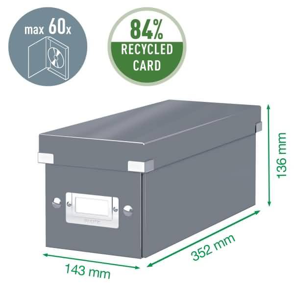 Esselte Leitz Click & Store WOW - Aufbewahrungsbox - für CDs