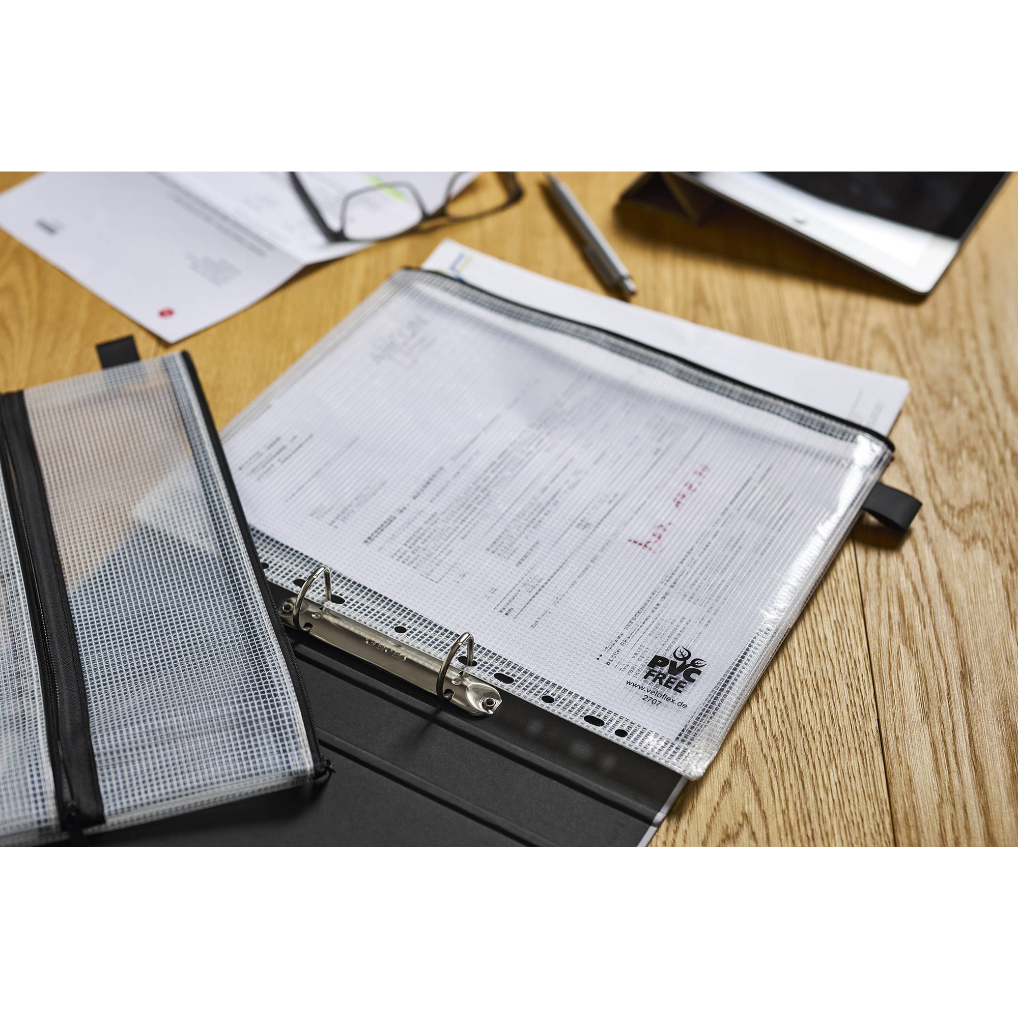 Veloflex Reißverschlusstasche 2707300 A4 Eurolochung tr