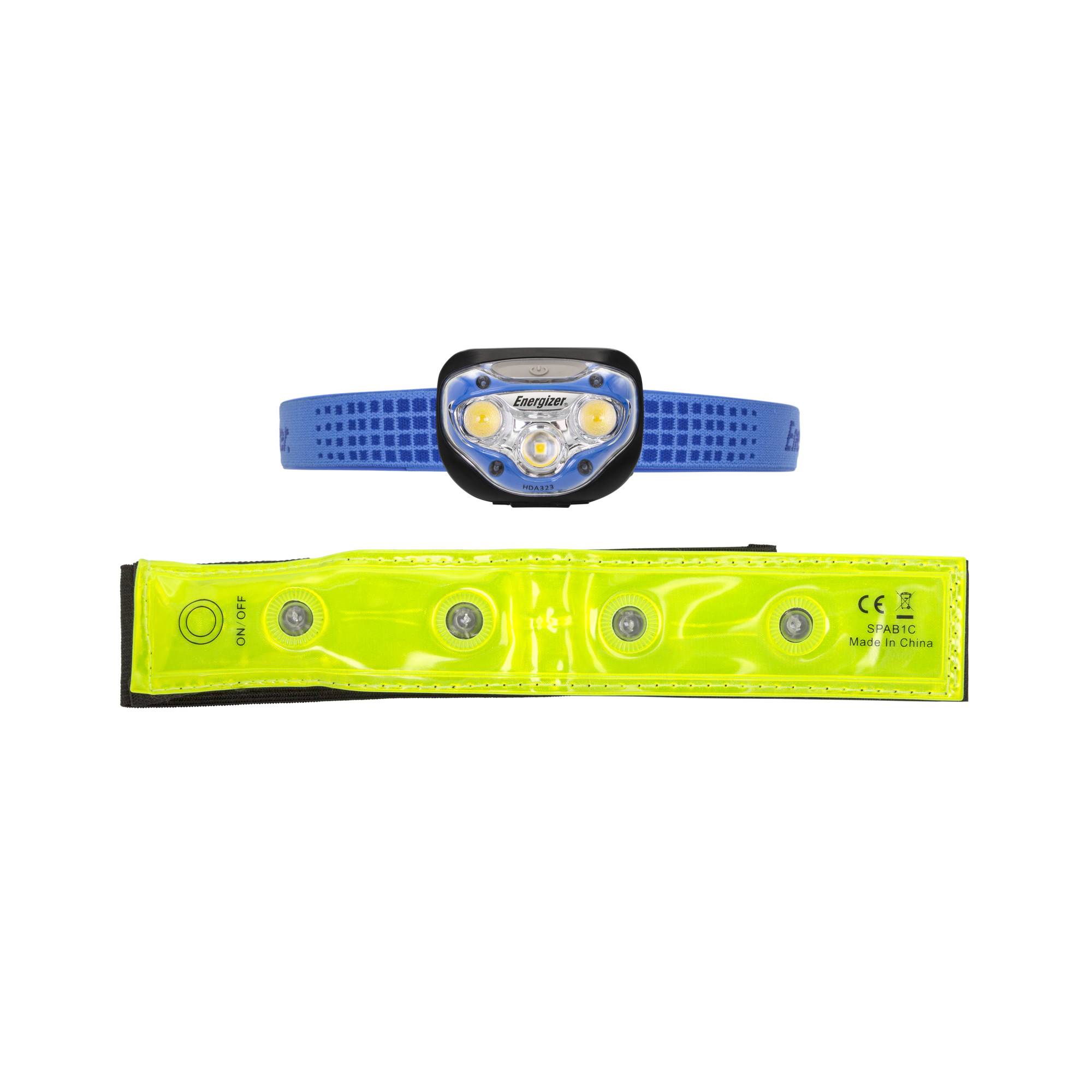 Energizer Sportpack Headlight Vision BLUE + Reflektor Armband
