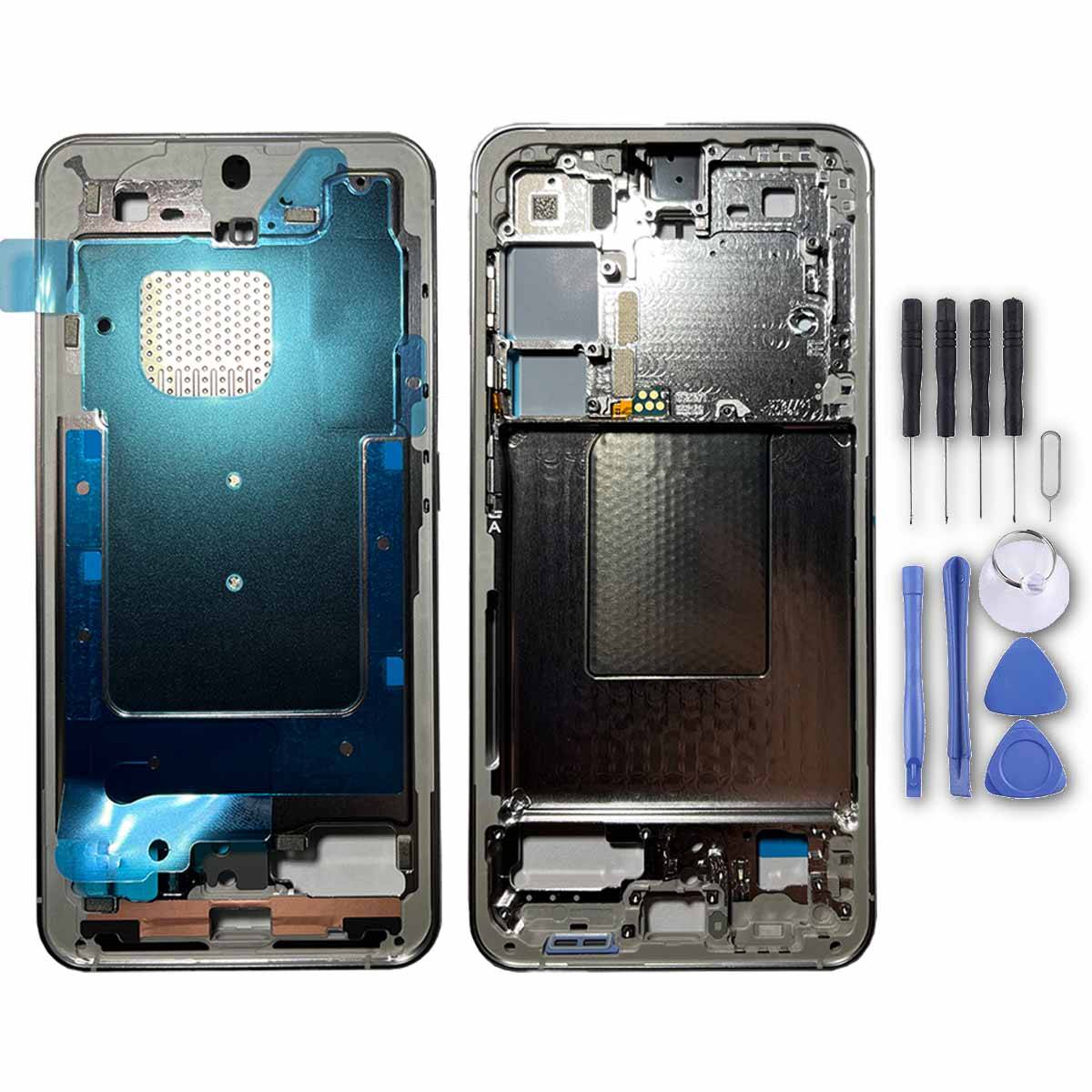 Rahmen Frame für Samsung Galaxy S24 GH82-33418B Marble Grey Ersatzteil