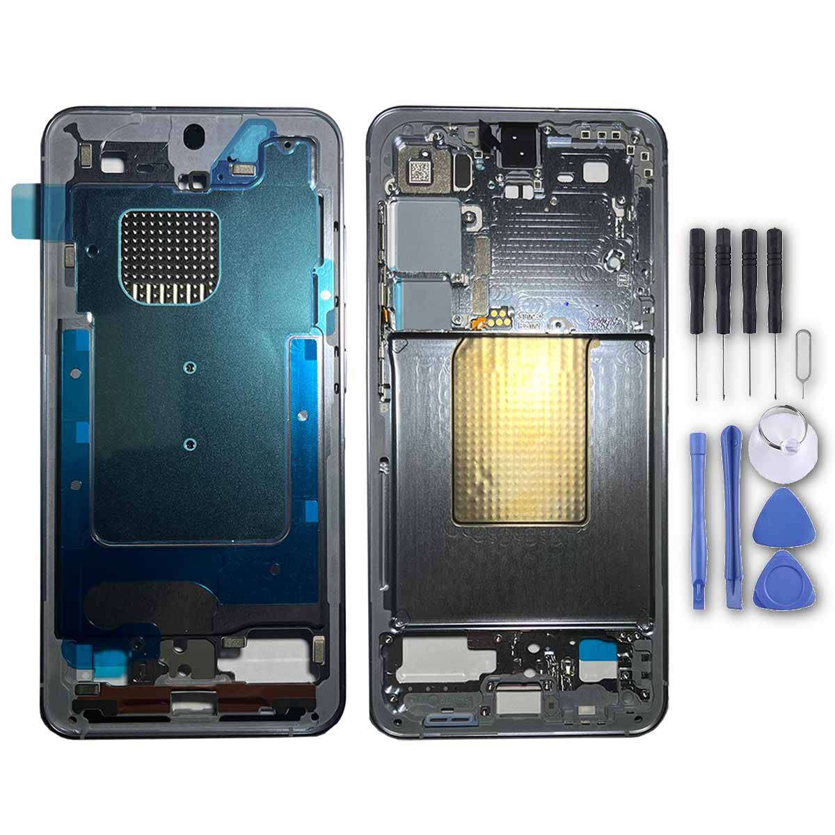 Rahmen Frame für Samsung Galaxy S24 GH82-33418F Sapphire Blue Ersatzteil