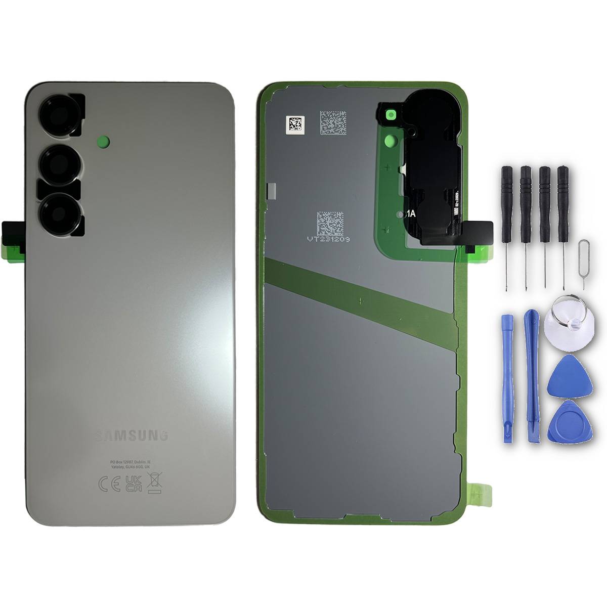 Akkudeckel Back Cover Akku Fach Deckel für Samsung Galaxy S24 GH82-33101B Marble Grey Ersatzteil