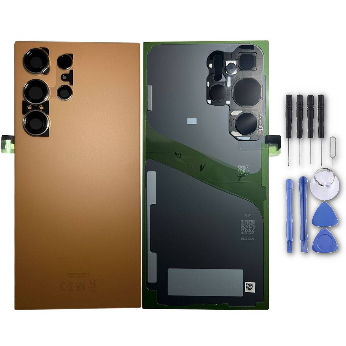 Akkudeckel Back Cover Akku Fach Deckel für Samsung Galaxy S24 Ultra GH82-33349G Titanium Orange Ersatzteil