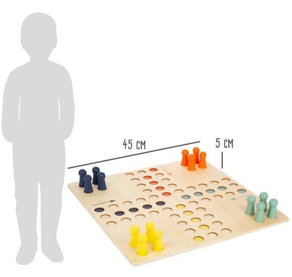Small foot 11783 - Ludo XL, Würfelspiel, Holz