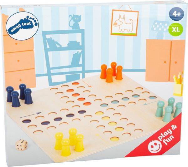 Small foot 11783 - Ludo XL, Würfelspiel, Holz
