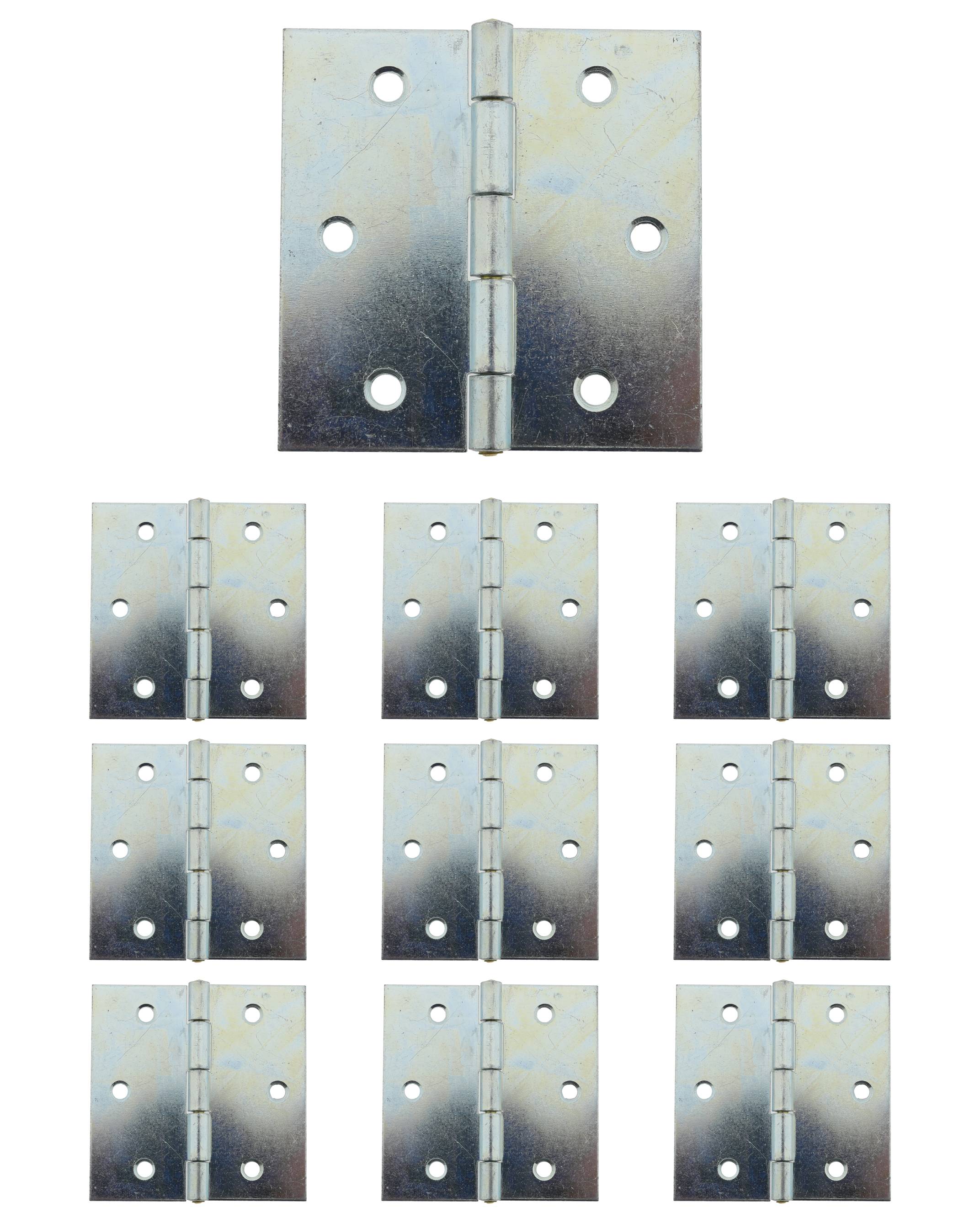 10 x Scharnier verzinkt gerollt käntig 82,5 x 81 mm