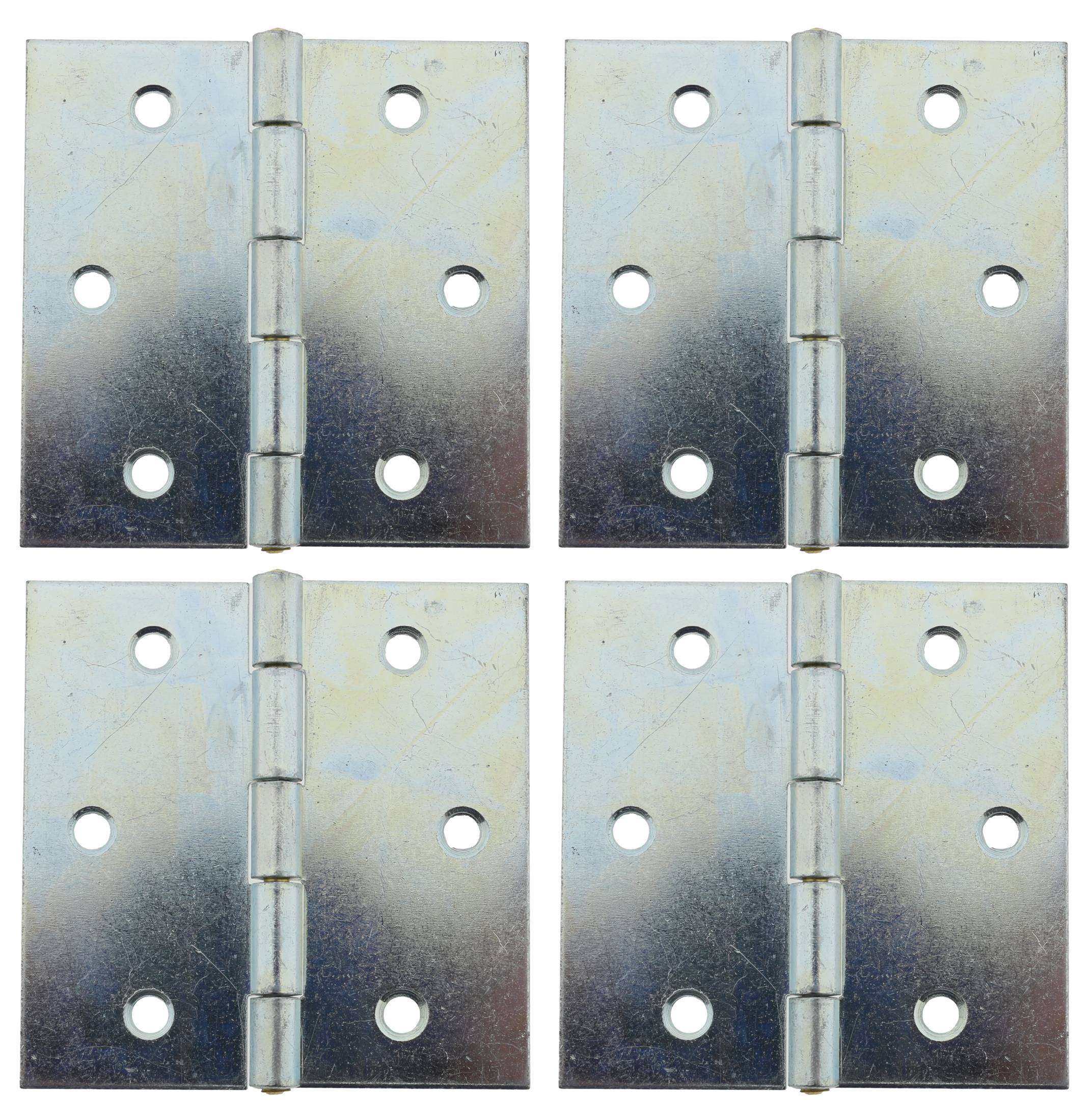 4 x Scharnier verzinkt gerollt käntig 82,5 x 81 mm