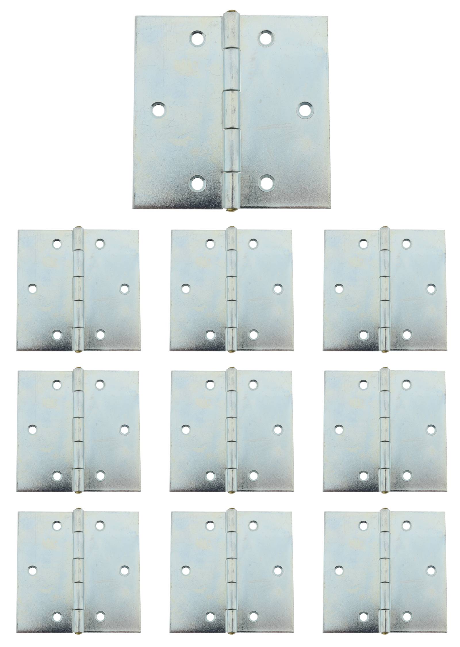 10 x Scharnier verzinkt gerollt käntig 61 x 60 mm