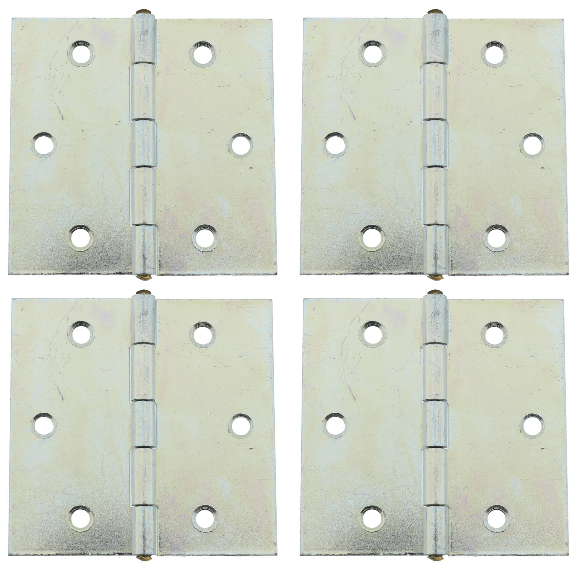 4 x Scharnier verzinkt gerollt käntig 51 x 51 mm