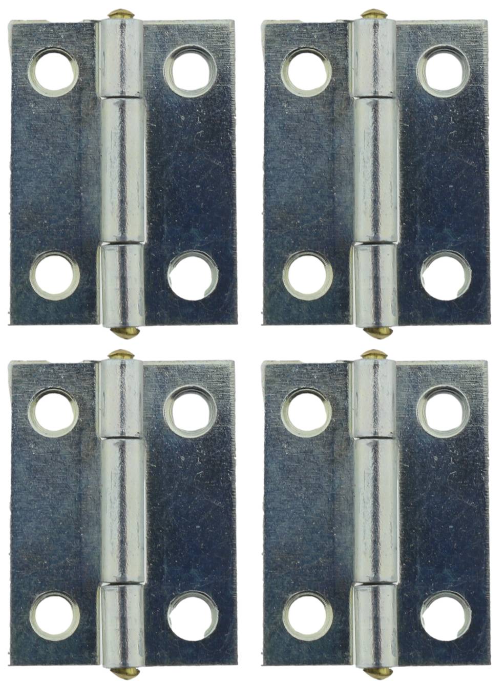 4 x Scharnier verzinkt gerollt schmal 31,5 x 22,5 mm