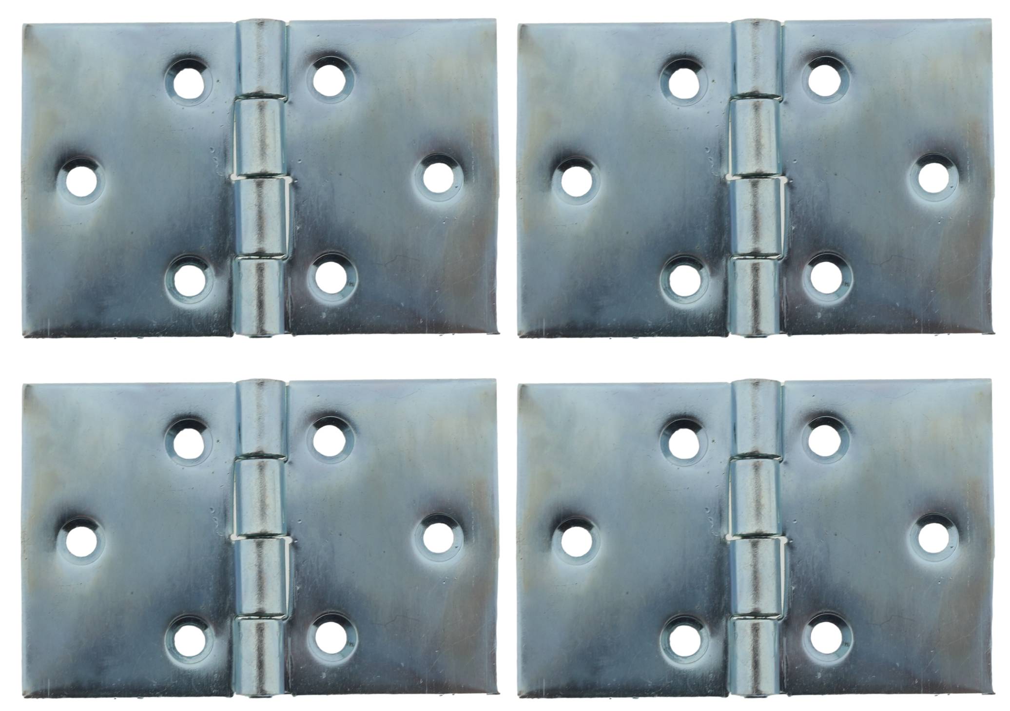 4 x Scharnier verzinkt gerollt breit 40 x 60 mm