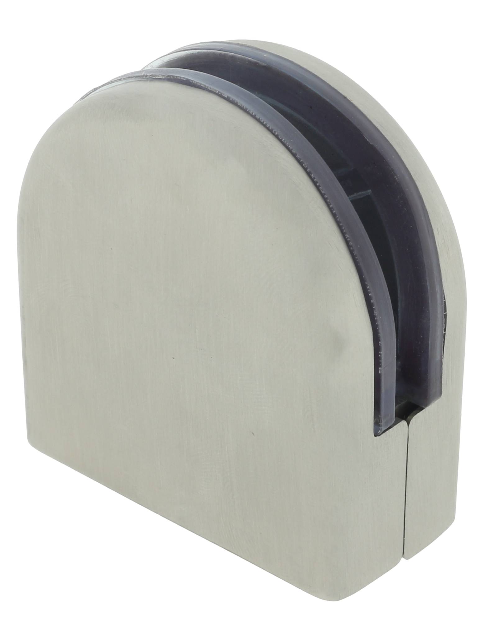 Glashalter abgerundet für 6 mm Glas aus Edelstahl