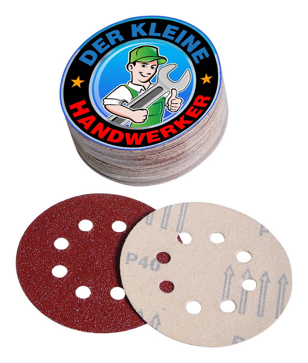 50 x Klett Schleifscheiben 125mm + Schleifteller 125mm mit Spanndorn