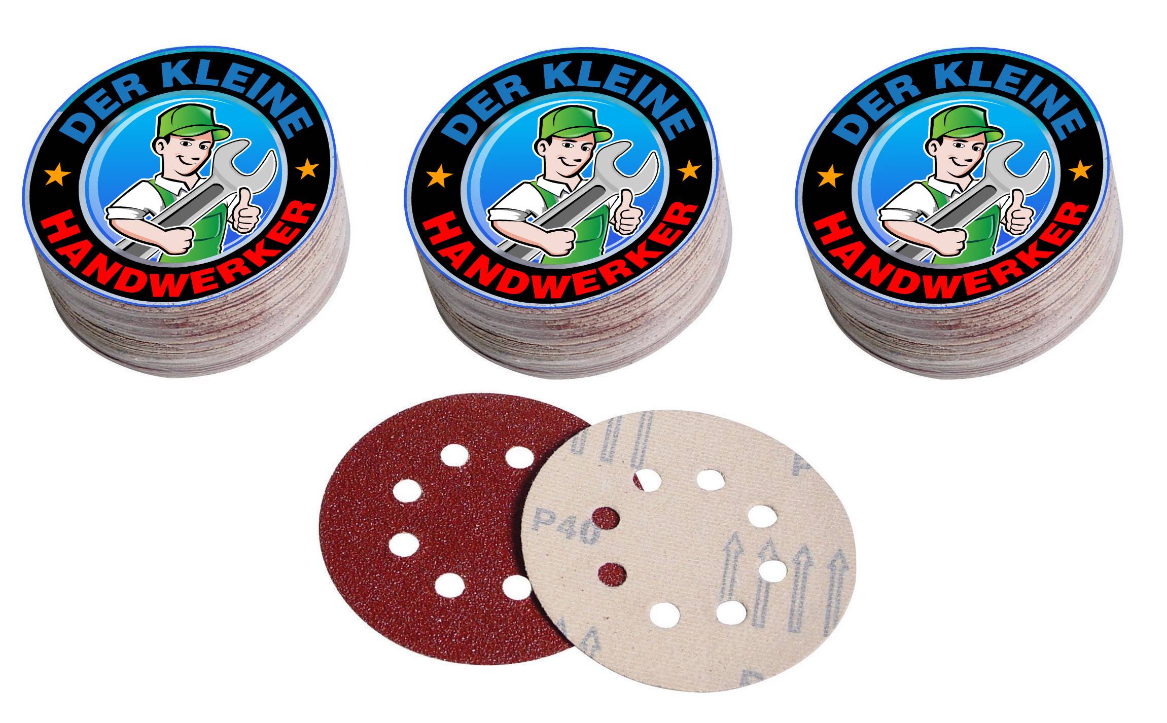 Schleifscheiben ø125mm satz 150 St. 10x k40-60-80-120-180