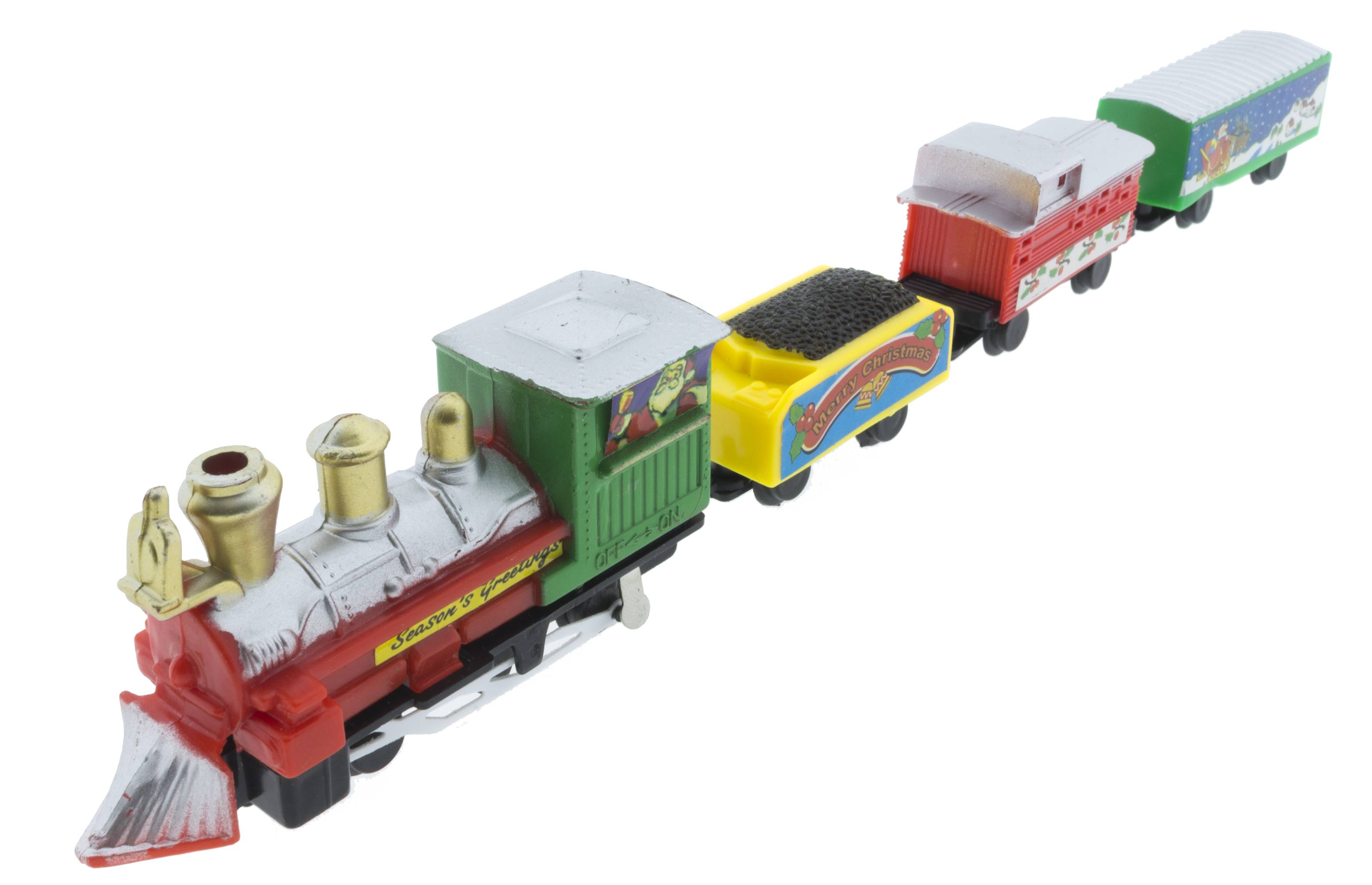 Spielzeug Eisenbahn mit 3 Waggons 9-tlg.