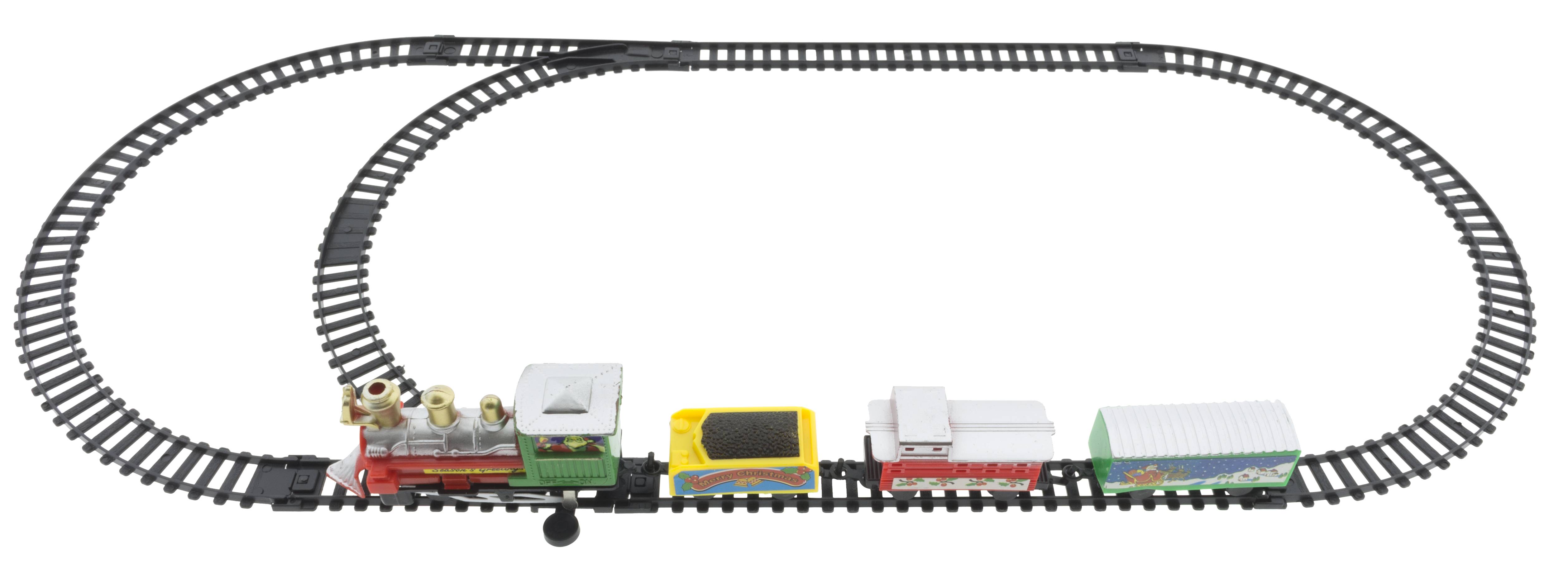 Spielzeug Eisenbahn mit 3 Waggons 9-tlg.