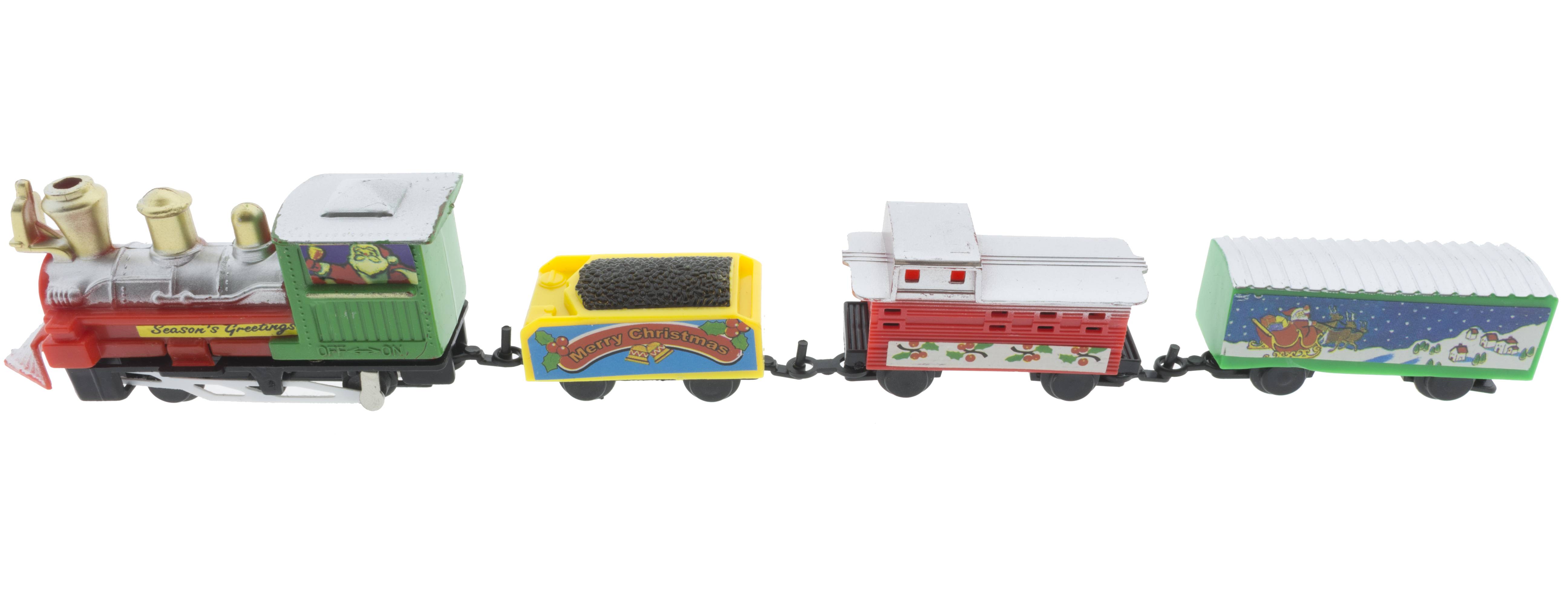 Spielzeug Eisenbahn mit 3 Waggons 9-tlg.