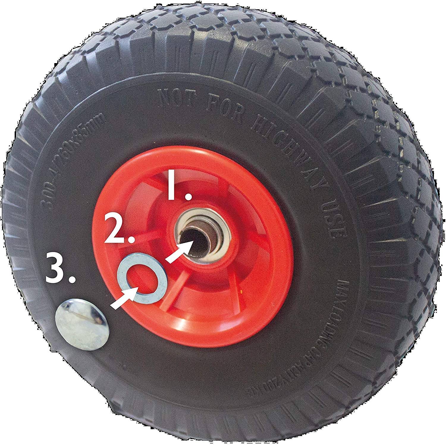 Rad für Sackkarre pannenfrei 260 x 85 mm 3.00-4