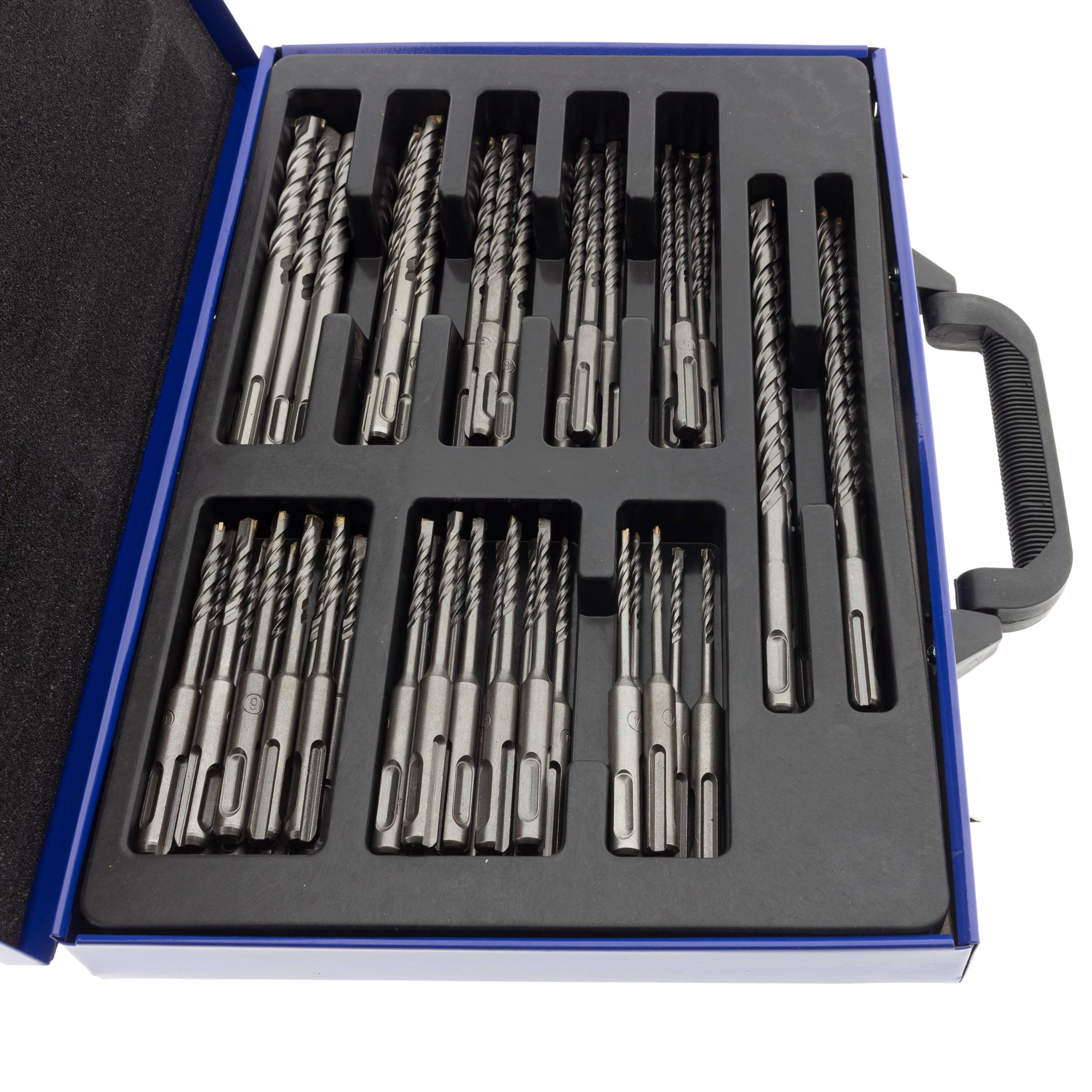 SDS Steinbohrer 4-12 mm Set 56-tlg. im Metallkoffer