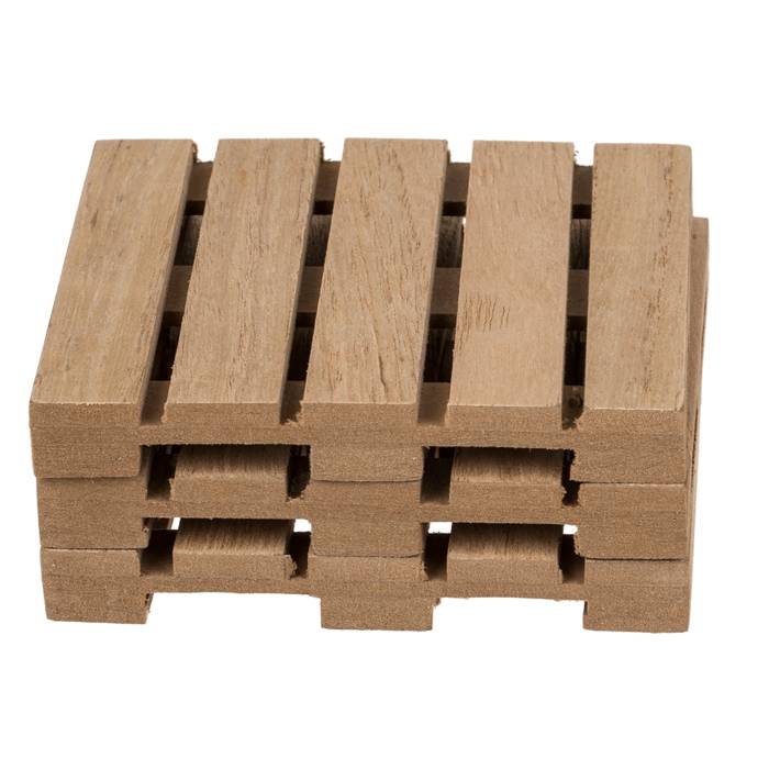4 x Untersetzer Palette aus Holz