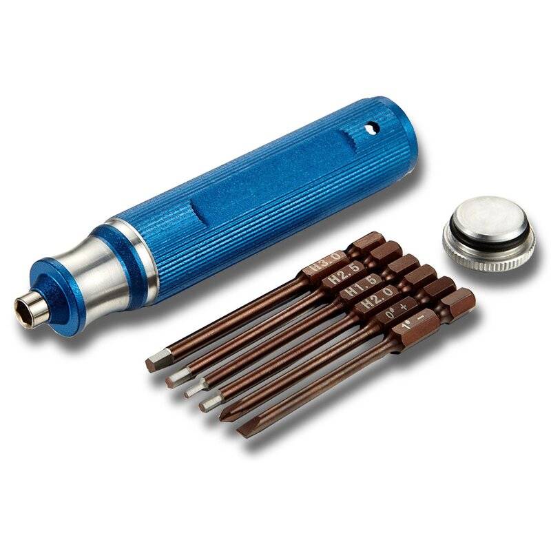 Modellbau Präzisionsschraubendreher mit 6 Bits aus Metall