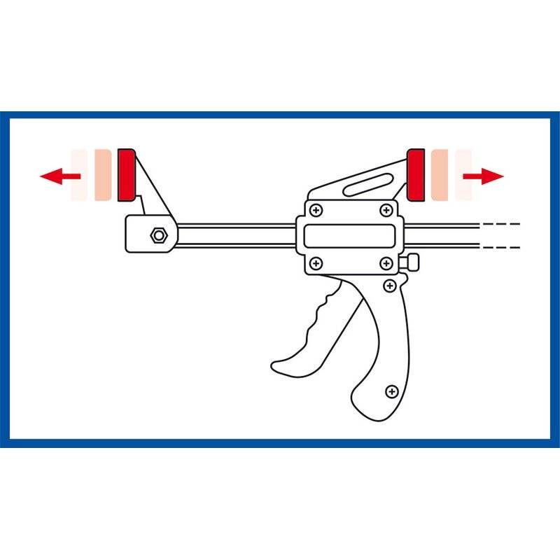 Einhand Schnellspannzwinge 200 mm mit 30 mm Spanntiefe