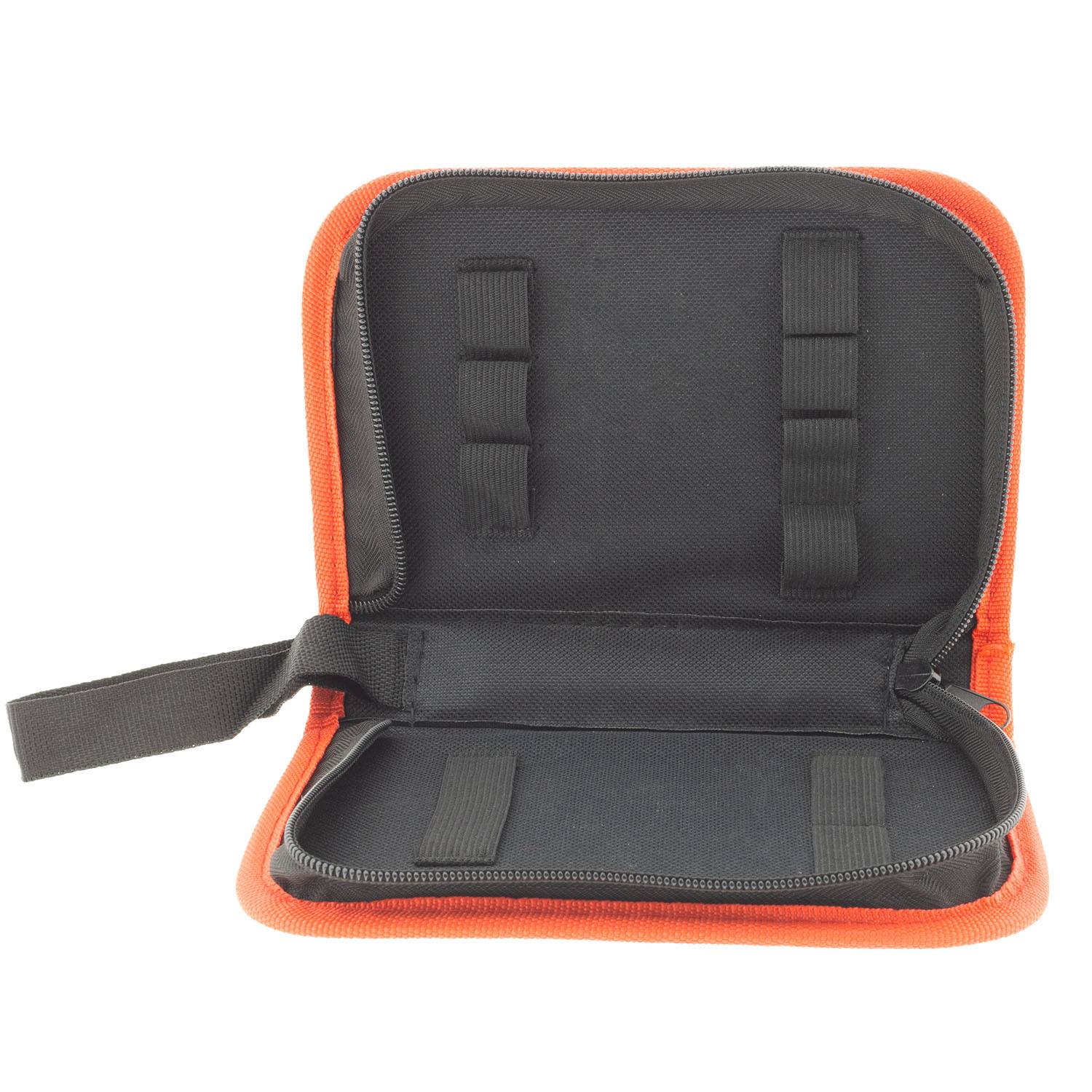 Werkzeugtasche 19,5 x 13,5 cm mit Gummischlaufen leer