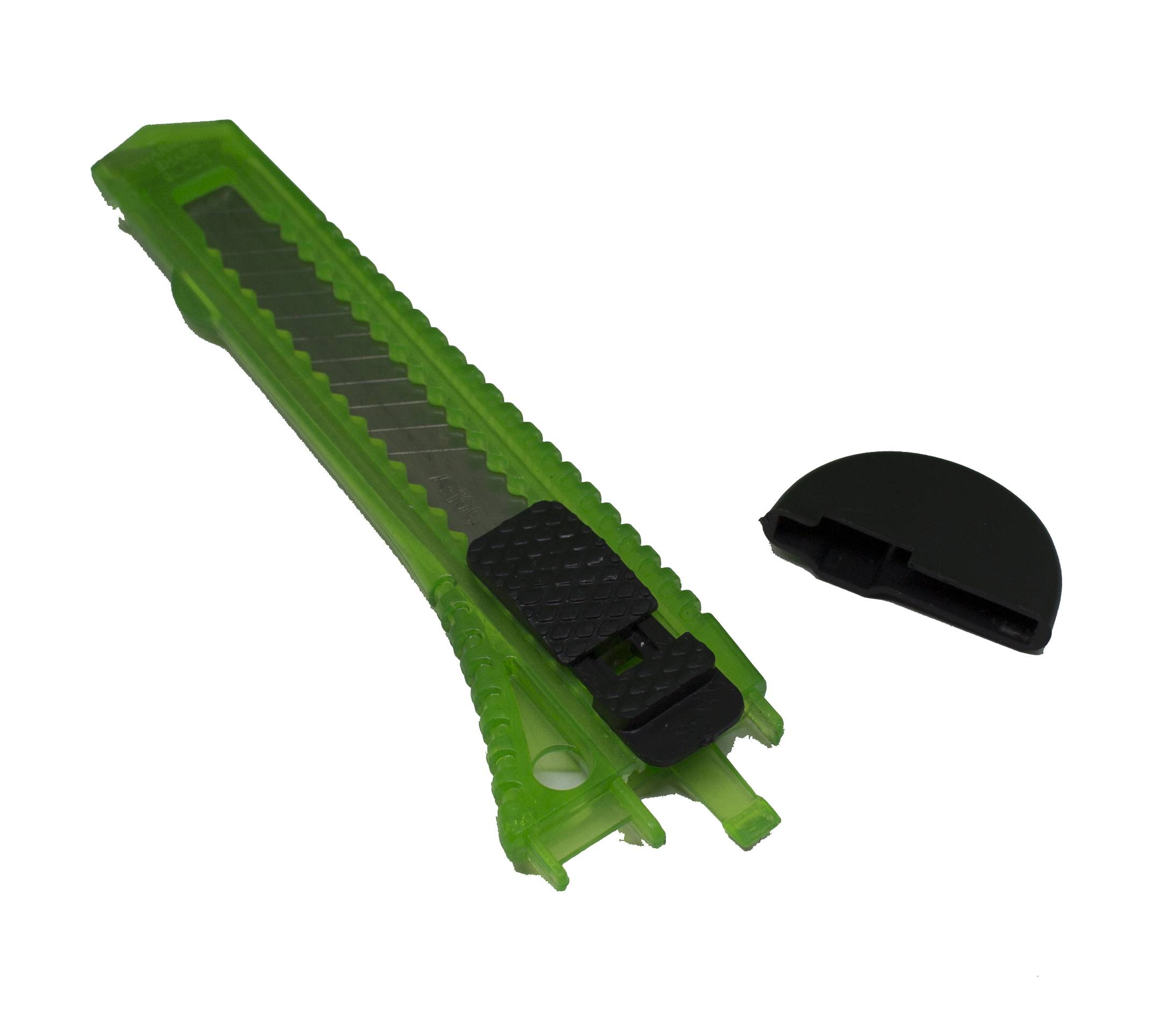 3 x Cuttermesser Universal Grün Blau & Transparent