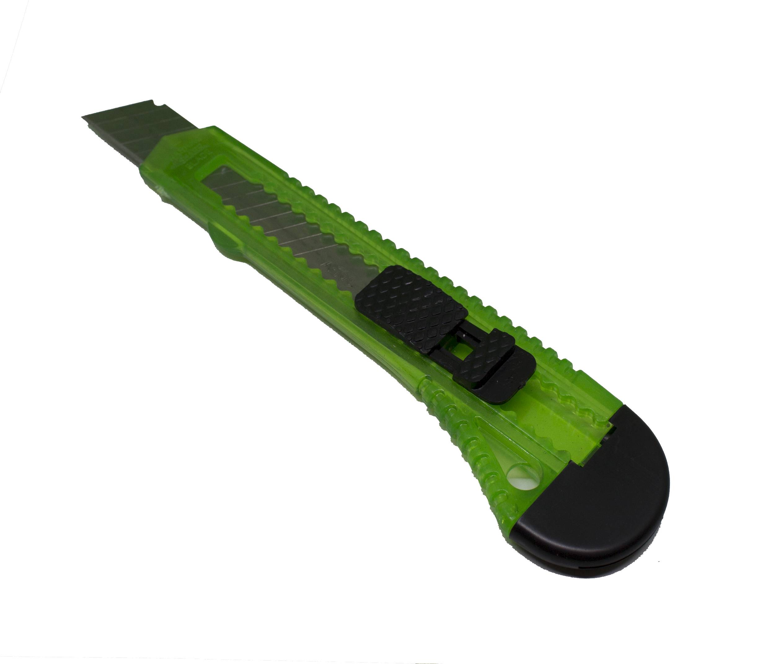 3 x Cuttermesser Universal Grün Blau & Transparent