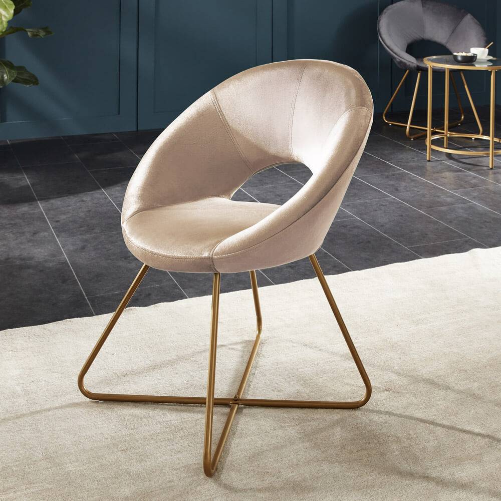 SAMSTSTUHL SELESA - Farbe: Beige