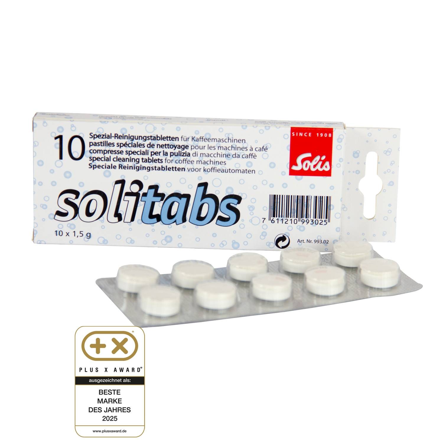 Solis Reinigungstabletten Solitabs, Siebträger Kaffeemaschine, 10 Stück